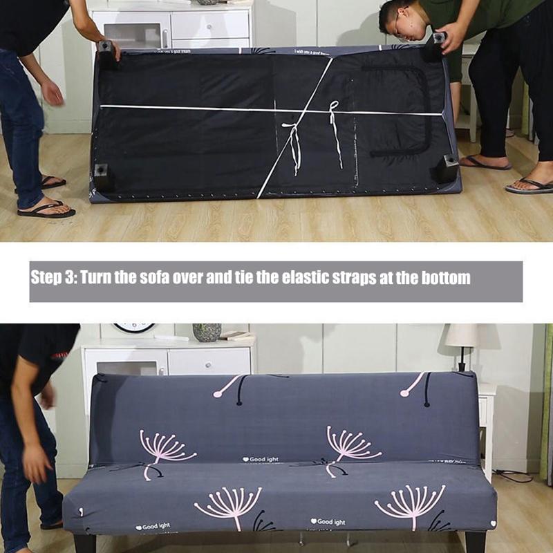 All-inclusive Universal Sofa Cover Without Armrests Foldable Sofa Bed Cover Two-seat Sofa Cover Full Cover Sofa Cushion Elastic Universal