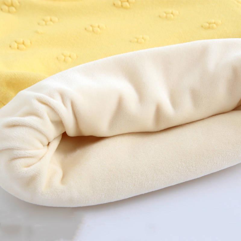 Girl Sweater Plus Velvet Thick Autumn and Winter Solid Color Set High Collar Long-sleeved Big Children's Knitting Shirt