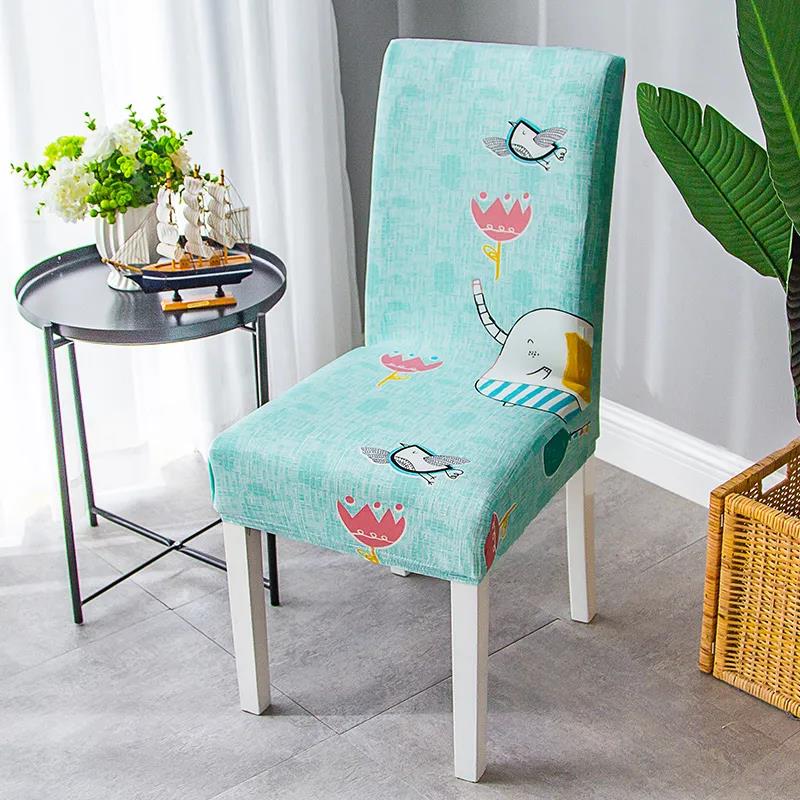 Chair Cover Universal Backrest Cover Stool Seat Fabric Household Elastic One-piece Dining Chair Cover