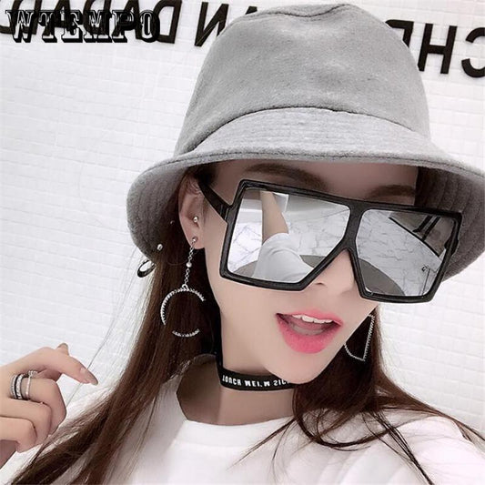 2019 Fashion Oversized Sunglasses for Women Brand Designer Vintage Sun Glasses Men Big Frame Glasses