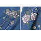 Women Clothes Summer Cotton and Linen Homewear Set Short Sleeve Floral Print T-shirt Pants Loose Two Pieces Set Outfit for Middle-aged Large Size