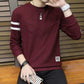 Autumn and Winter Men's Round Neck Warm and Comfortable Sweater Plus Velvet Thick Long-sleeved T-shirt Loose Top