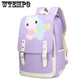 Primary school bag girl canvas backpack cute rabbit printing Korean campus backpack