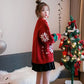 Women's Christmas Sweater Loose Snowflake Print Pullover Sweater Top Thick Warm Knitwear Outer Wear