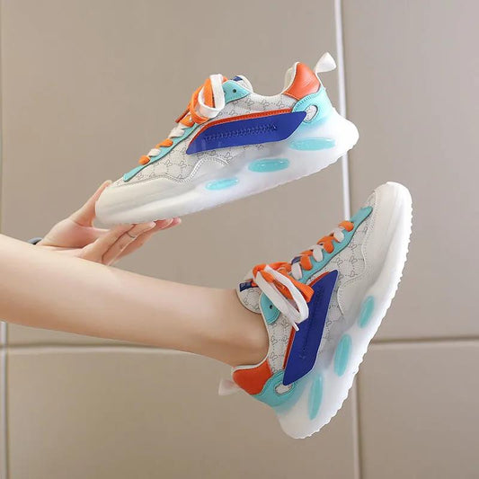 Thick-soled Daddy Shoes Female Ins Trendy Fashion Casual Students Thick-soled Non-slip Running Sneakers