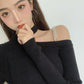 WTEMPOWomen Sexy Hollow Out Strapless Temptation Slim Long Sleeve Split Snap Tight Nightclub Bar Dress