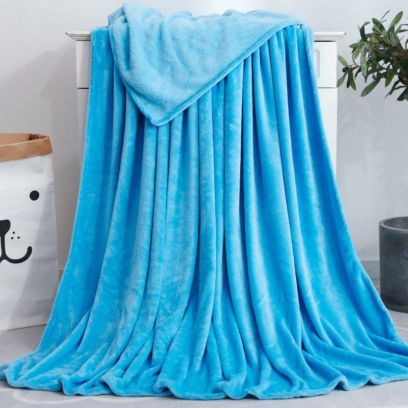 Arctic Fleece Blanket Blanket Thick Solid Color Air Conditioning Blanket Winter Coral Fleece Double-sided Plus Fleece Warm and Breathable Bed Sheet