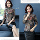 Vintage Rhinestone Printed Wollen Sweater Women's Plus Size High-neck Cashmere Sweater Female Soft Warm Knit Jumper