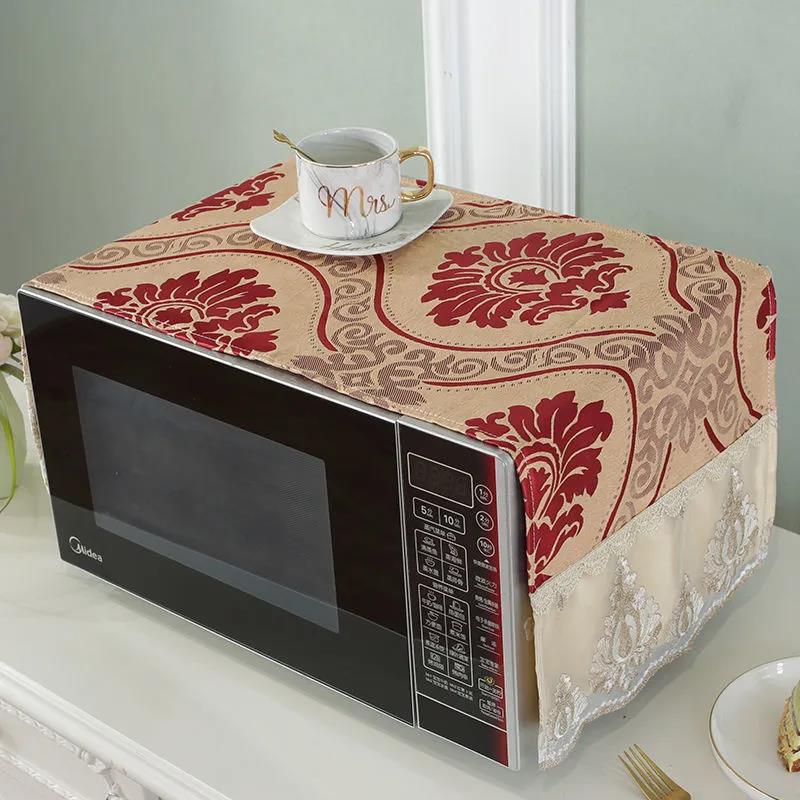 Universal Microwave Oven Cover European Dust Cover Oven Household Rectangular Cover Cloth Cover Towel Home Fabric