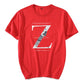Z Letter Print T-shirts Summer Men O-neck Short Sleeve Casual Shirts Hong Kong Trend Tees Oversized Soft Breathable Tops