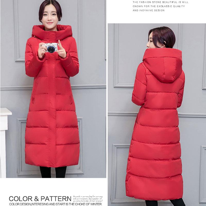 Women's Cotton-padded Winter Jacket Cotton-padded Jacket Mid-length Over The Knee Korean Thick Loose Padded Coat