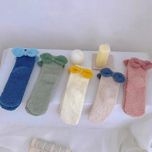 Autumn and Winter Mink Velvet Socks Plus Velvet Thick Warm Floor Socks Women's Coral Velvet Home Sleep Socks