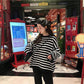Color Striped Loose Striped Stretch Sweater Long Sleeve Round Neck Mesh Sweater Women