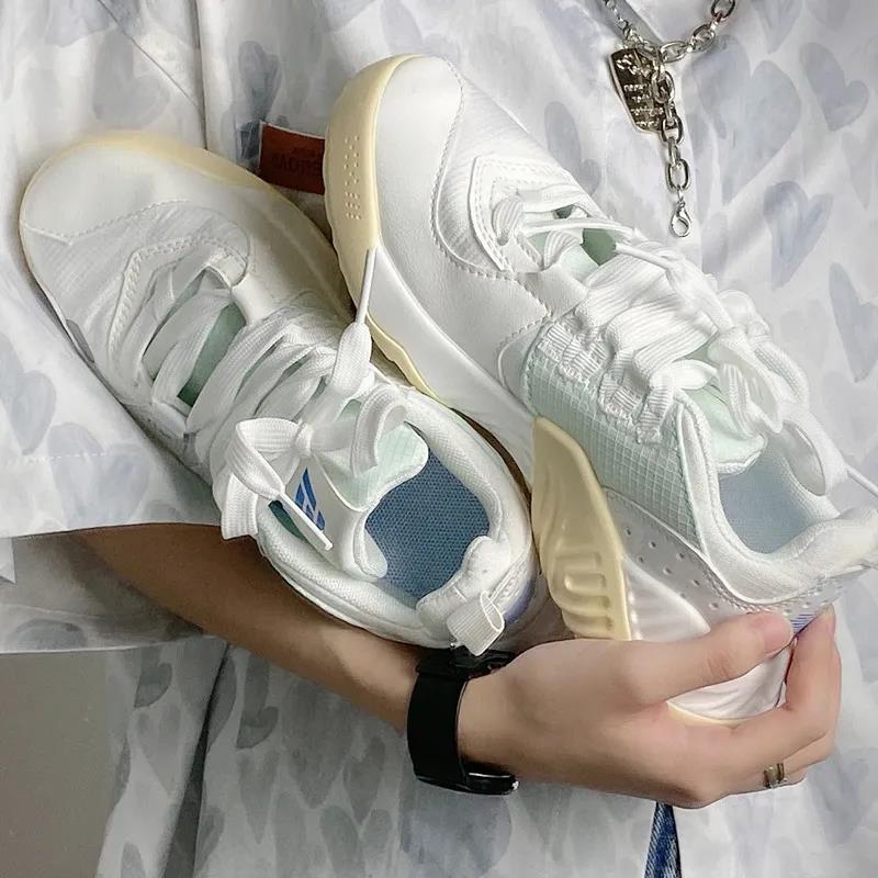 Sports Shoes Female Korean Version of Ulzzang Harajuku Style All-match Casual Shoes Retro Street Shooting Old Shoes Tide