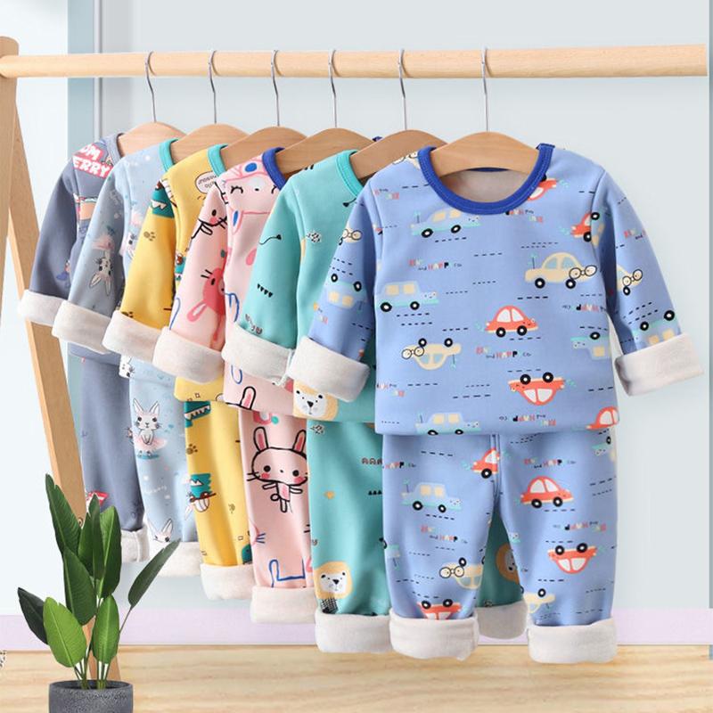 Baby Thermal Underwear Suit Clothes Autumn and Winter Men and Women Baby Long-sleeved Long-sleeved Long-sleeved Long-sleeved Long-sleeved