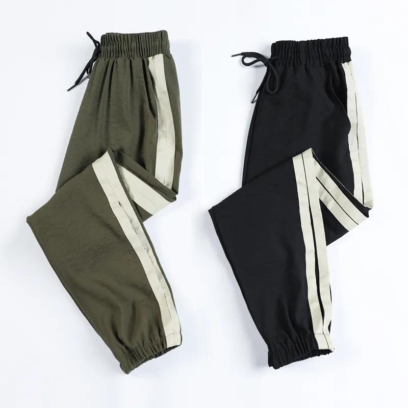 Thin Korean Style Summer Ice Silk Cotton Linen Sweatpants Women Women's Loose Nine-point Bloomers Harem Pants Casual Pants