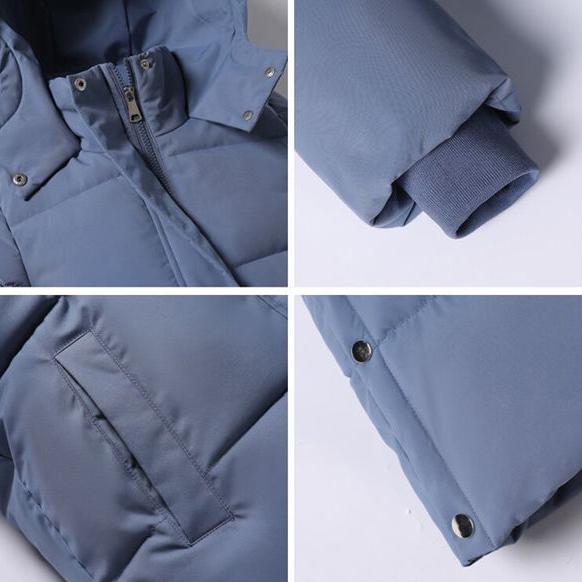 Women Winter Long Jacket Hooded Side Split Windproof Warm Down Jacket Oversize Cotton Padded Parkas