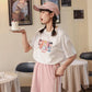 Pure Cotton Half-sleeved Top Thin Short-sleeved Women's Summer Loose Korean Version Student Design Sense Niche T-shirt