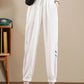 Ice Silk White Sports Pants Women's Summer Beam Feet Casual Thin Quick-drying Harlan Nine-point Pants Women's Trend