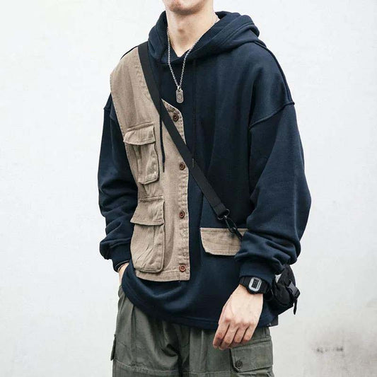 Hooded Sweater Men's Large Size Loose Casual Hooded Shirt Jacket