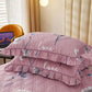 Pillowcase A Pair of Cotton Thickened Double Pillowcase Simple Printing Zipper Pillowcase