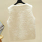 Faux Lamb Fleece Waistcoat Vest Jacket Women's Short Autumn and Winter New Style Loose Waistcoat To Keep Warm and Soft