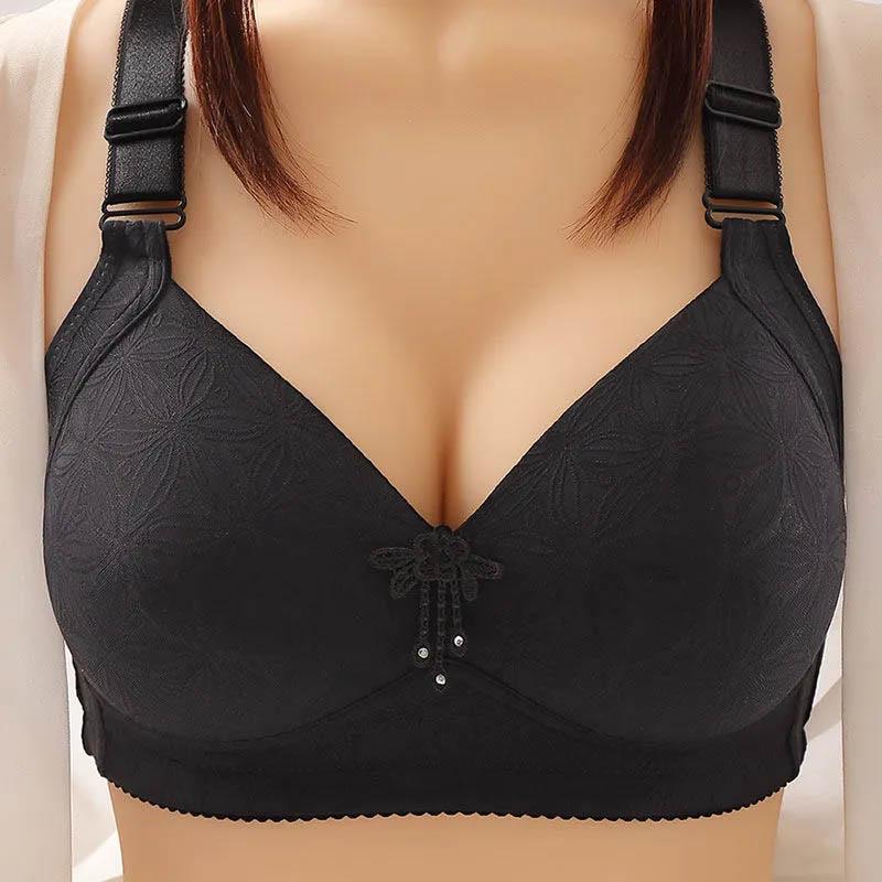 Large Size Comfortable No Steel Ring Thin Bra Gathers The Auxiliary Breasts Anti-sagging Adjustable Anti-glare Sports Bra