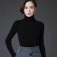 Women's Woolen Sweater Winter Thickened Warm  Slim Cashmere Sweater Turtleneck Sweater  Jumper Tops