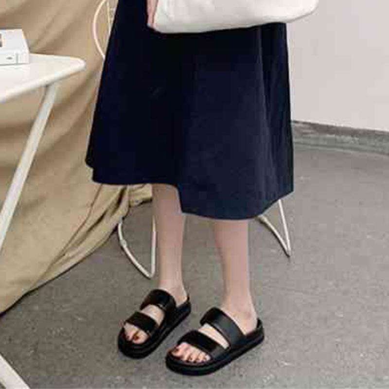 Thick-soled Sandals and Slippers Women's Summer Fashion Retro Hong Kong Flavor Harajuku Style Beach Shoes
