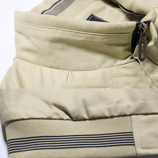 Pure Cotton Men's Jacket Autumn Thickened Stand Collar Tooling Jacket Men's Casual Self-cultivation Men's Trend