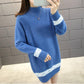 Half-high Neck Mink Velvet Sweater Mid-length Loose Padded Bottoming Shirt Fashion Simple Female Dress