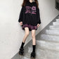 Sweatshirts Anime Hoodies Pink Cartoon Printed Hooded Tops Black Fashion Streetwear Fall Winter Pullover Hoodies Loose Harajuku Hip Hop Sweatshirt