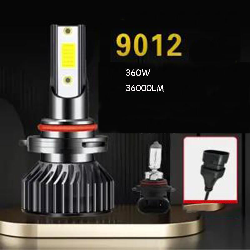 12V24V 360W 9005 9006 9012 H7 H4 H1 LED Car Headlight Spotlight Free Modification Super Bright Headlight Far and Near Integrated Strong Light