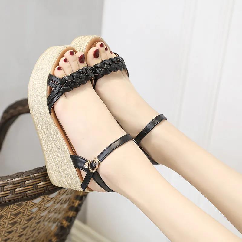 Mid-heel Sandals Women's Summer Slope with Platform Sandals