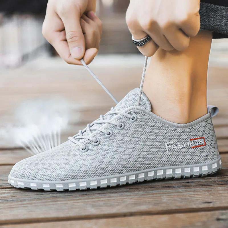 Summer Breathable Thin Net Shoes Hollow Lightweight Youth Men's Running Shoes