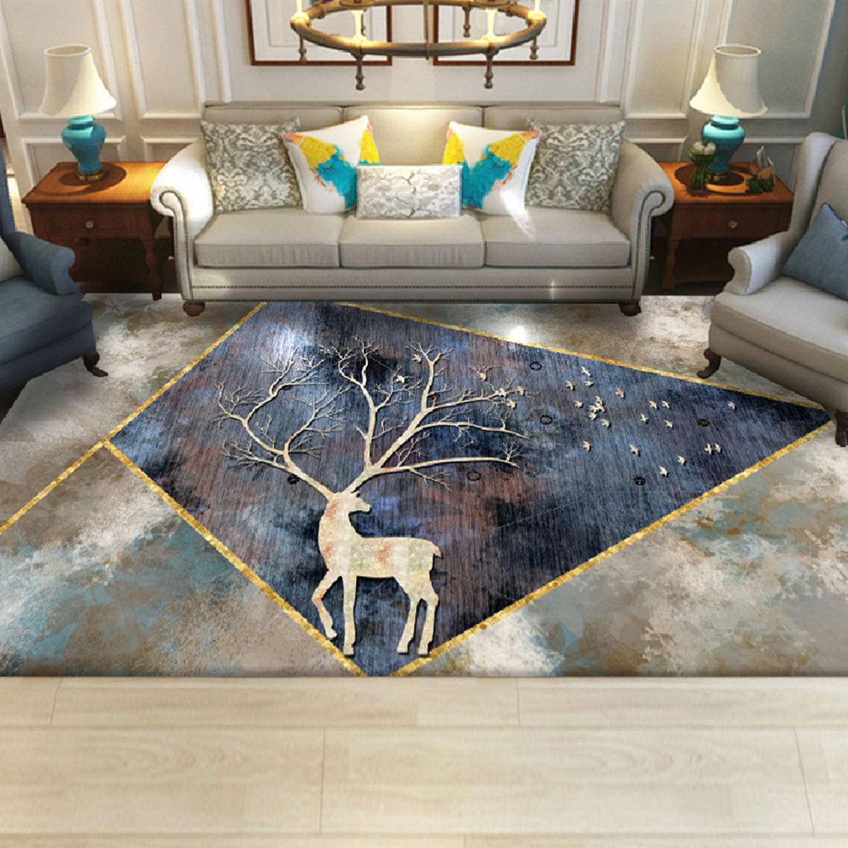 Nordic Ins Style Living Room Sofa Coffee Table All-match Mats Cute Elk Bedroom Bedside Carpet
