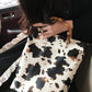 Large-capacity Retro Summer Fashion Trend Cow Bag Portable Simple Ghost Horse Bamboo Cow Shopping Bag Pattern Bag Female