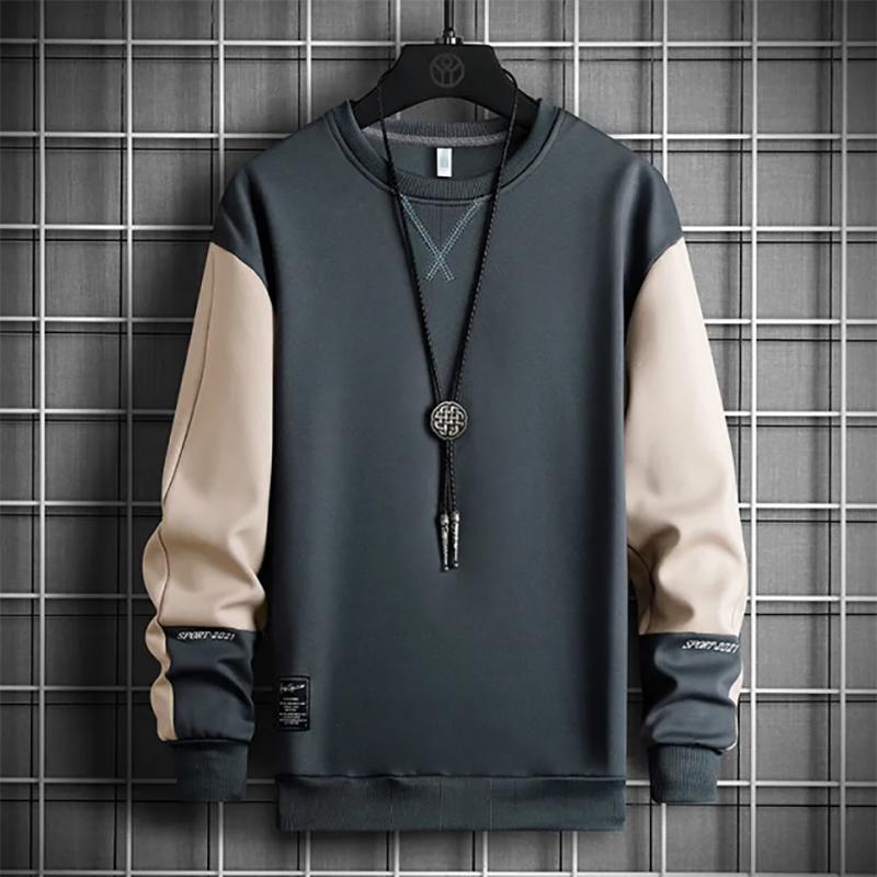 Men's Sweater Korean Version of The Trend of Autumn and Winter Round Neck Loose Large Size Long-sleeved Sweater Young Men