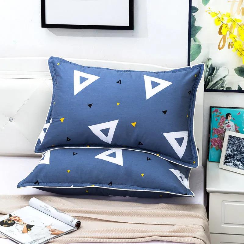 Modern Simple Cotton Pillowcases A Pair of 48*74 Large Adult Double-layer Thickened Pillowcases
