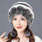 Winter Women's Fashion Imitation Rabbit Fur Hat Outdoor Thickening Warm Plush Hat