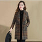 Women Wool Coat Plaid Women Loose Long Woolen Coats Winter Coat Woolen Overcoat Wool Jackets Trench