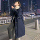 Lamb Velvet Padded Padded Jacket Women's Mid-length Over The Knee Fashion Loose and Velvet Parka Padded Jacket