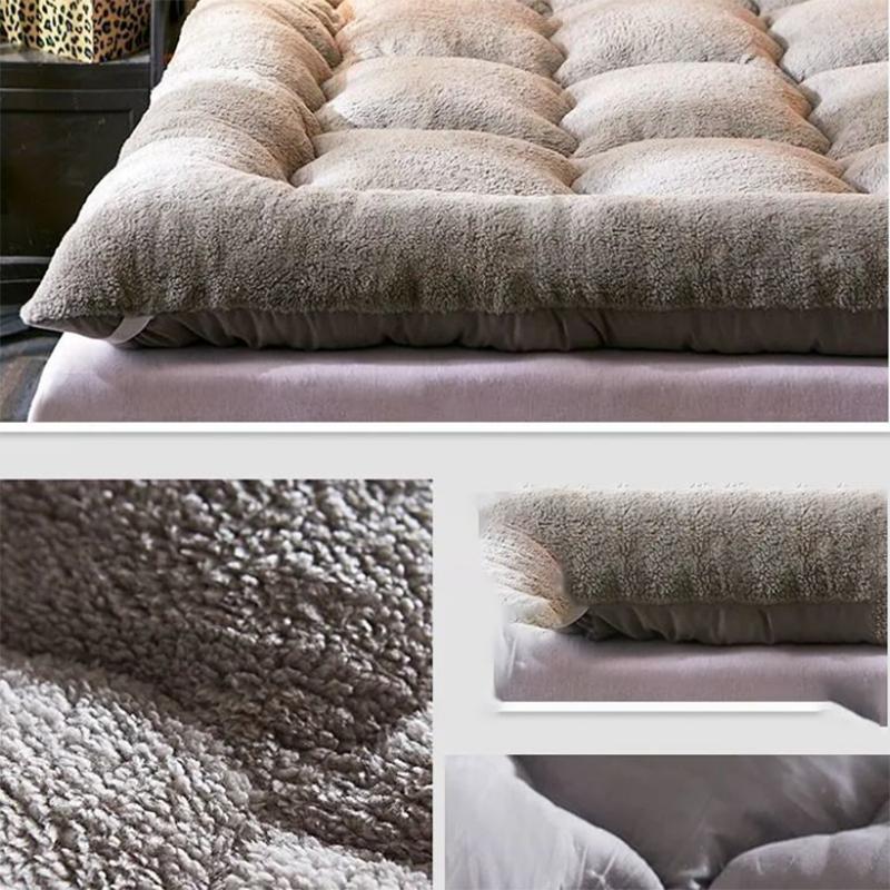 Winter Bedroom Lamb Velvet Household Sleeping Mat Comfortable Warm Bed, Student Dormitory Thick Cushion