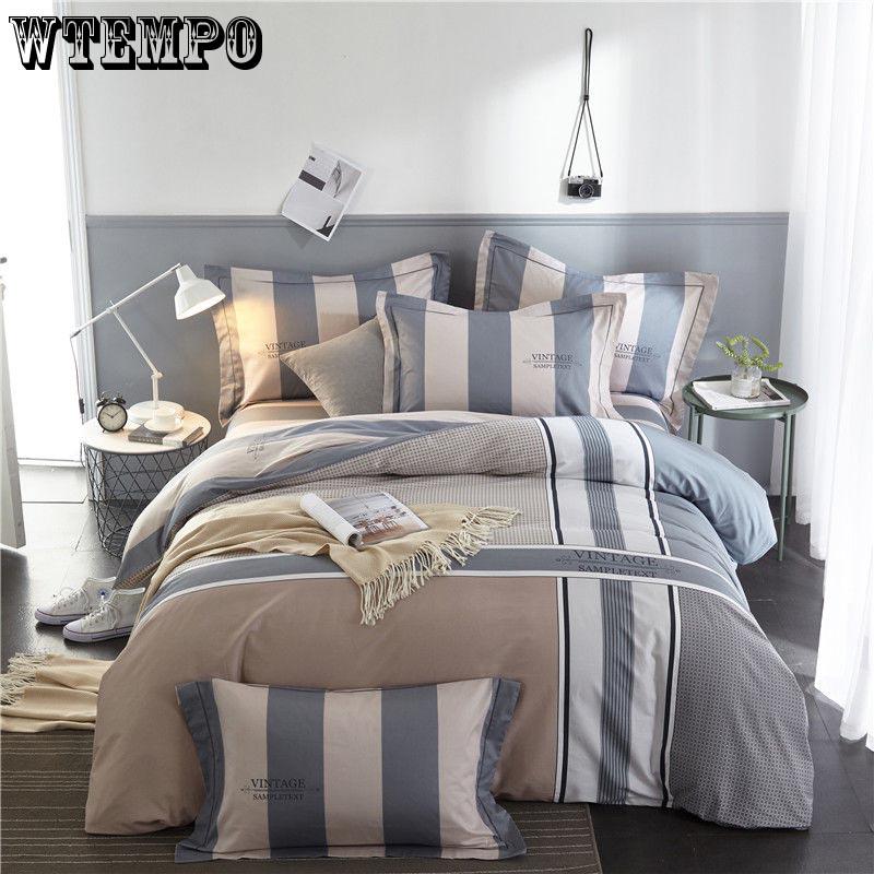 4 Pcs Set Pillowcase Soft Comfortable Bedding Set Home Quilt Cover Set Queen King Size
