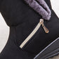 Women's Outdoor Winter Snow Boots Non-slip Warm Boots Fur Short Ankle Boots Slip-on Boots Cotton Boots Plus Size EU35-43