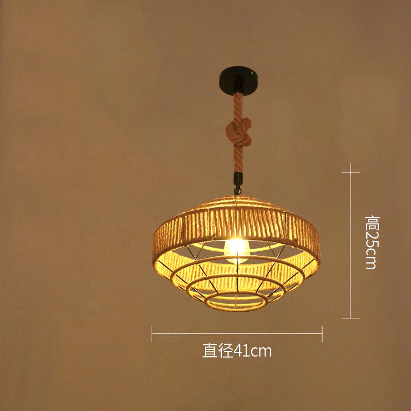 Hemp Rope Chandelier American Pastoral Retro Restaurant Clothing Store Decorative Chandeliers