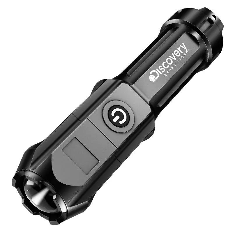 Zoomable Mini Flashlight Usb Charging Waterproof Home Outdoor Led Powerful  Torch