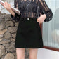 Pofulove S-5XL Women Plus Size Anti-light Denim Skirt Slim Sexy Package Hip Skirt Mini A-line Skirts