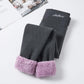 Extra-thick Leggings Women's Autumn and Winter Plus Velvet Thickening Outer Wear Threaded Slim Warm Pants