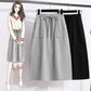 Skirts for Women Spring Summer Elastic High Waist Skirt Female Solid Color Loose Split A-line Skirts Girl's Long Sports Skirt